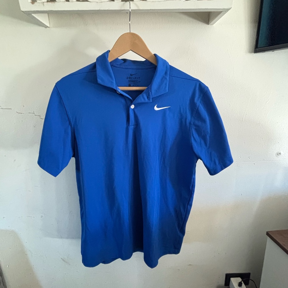 Nike Men's Vibrant Blue Polo Shirt